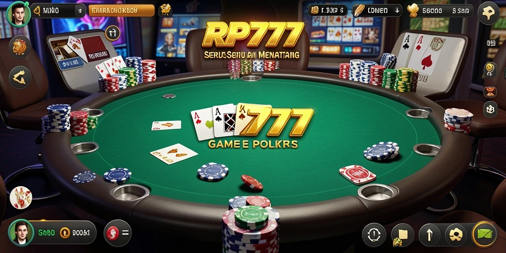 Gameplay seru dan menarik dalam RP777 dengan suasana Poker yang mendebarkan.