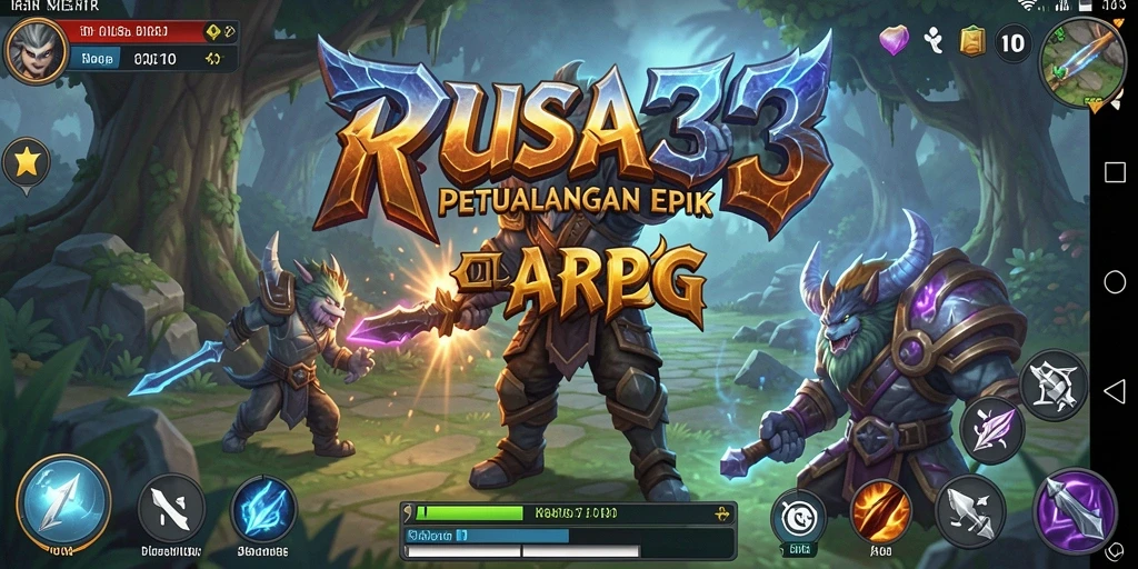 Screenshot gameplay RUSA33 menampilkan aksi seru dalam pertempuran ARPG.