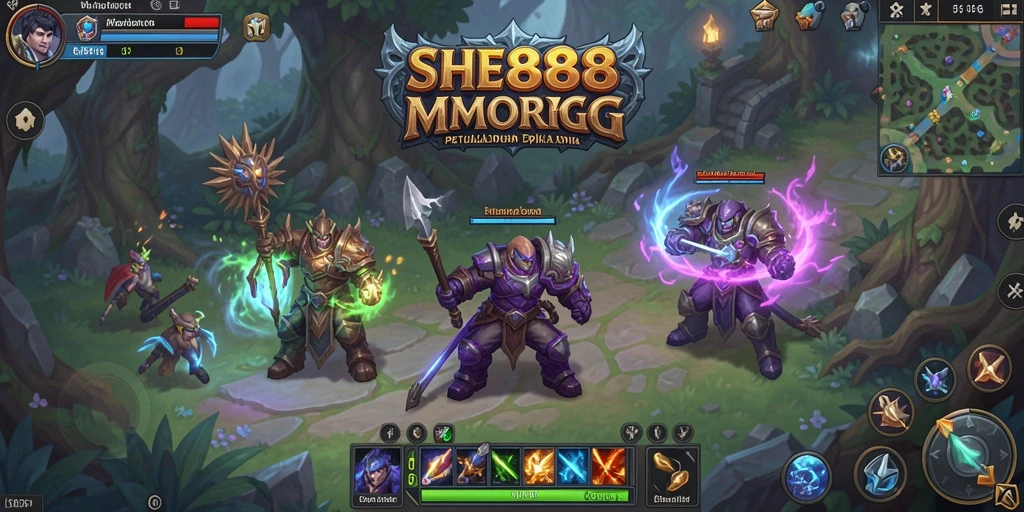 Tampilan utama gameplay SHE888 yang menakjubkan dalam dunia MMORPG.
