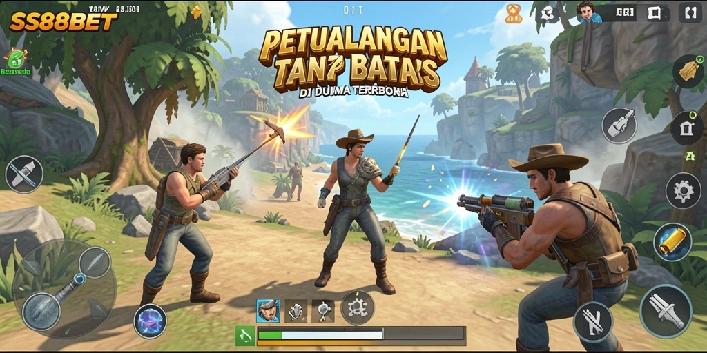 Screenshot gameplay Open World SS88BET yang menampilkan petualangan seru.